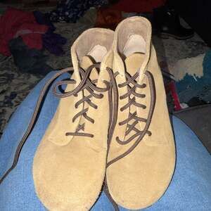 Papillio by Birkenstock Suede Lace-Up Ankle Boots Linz Sand 37